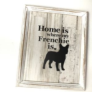 HANDMADE (2/$30) Antique Frame Frenchie Dog